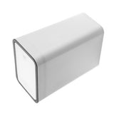 Household Garbage Cans Sealed Large Capacity Odorless With Press Top Plastic Trash Bin For Home Kitchen Living Room Bathroom White - Side View
