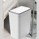 Household Garbage Cans Sealed Large Capacity Odorless With Press Top Plastic Trash Bin For Home Kitchen Living Room Bathroom White
