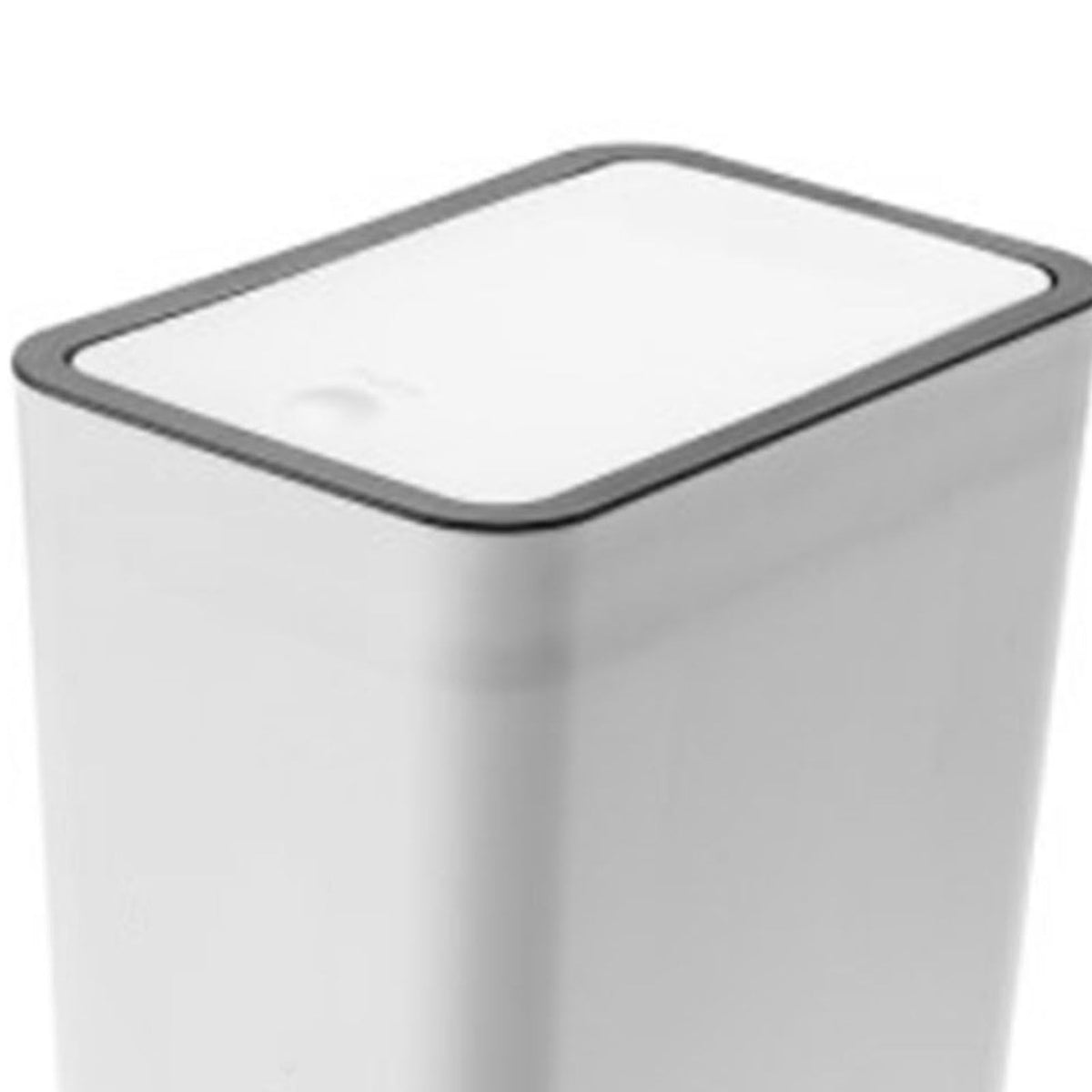 Household Garbage Cans Sealed Large Capacity Odorless With Press Top Plastic Trash Bin For Home Kitchen Living Room Bathroom White