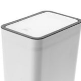 Household Garbage Cans Sealed Large Capacity Odorless With Press Top Plastic Trash Bin For Home Kitchen Living Room Bathroom White
