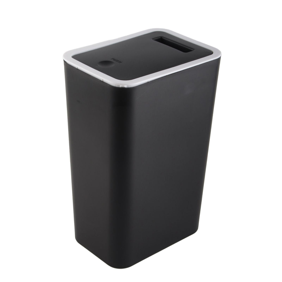 Household Garbage Cans Sealed Large Capacity Odorless With Press Top Plastic Trash Bin For Home Kitchen Living Room Bathroom Black