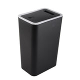 Household Garbage Cans Sealed Large Capacity Odorless With Press Top Plastic Trash Bin For Home Kitchen Living Room Bathroom Black