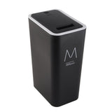 Household Garbage Cans Sealed Large Capacity Odorless With Press Top Plastic Trash Bin For Home Kitchen Living Room Bathroom Black - 45-Degree Angle