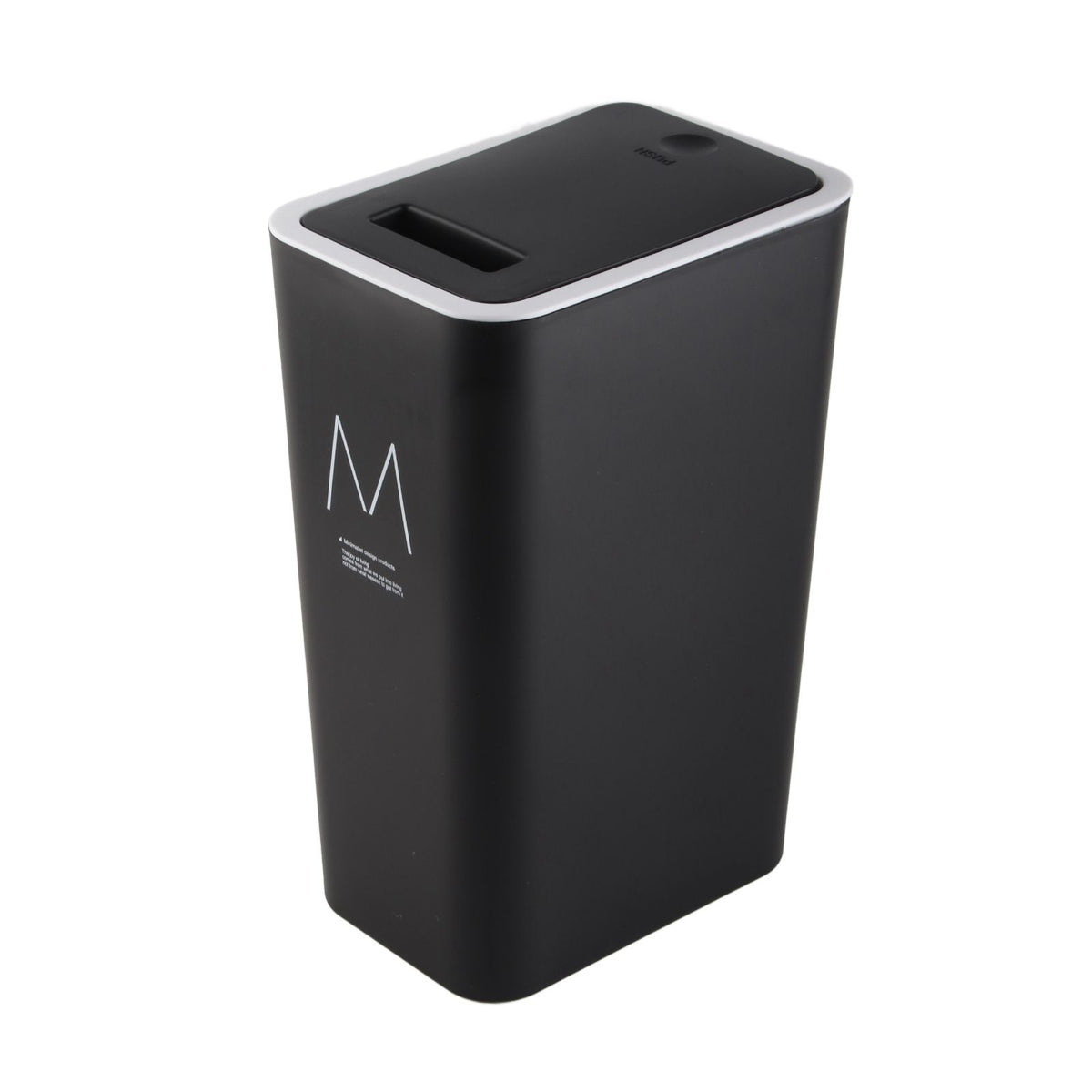 Household Garbage Cans Sealed Large Capacity Odorless With Press Top Plastic Trash Bin For Home Kitchen Living Room Bathroom Black