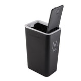 Household Garbage Cans Sealed Large Capacity Odorless With Press Top Plastic Trash Bin For Home Kitchen Living Room Bathroom Black