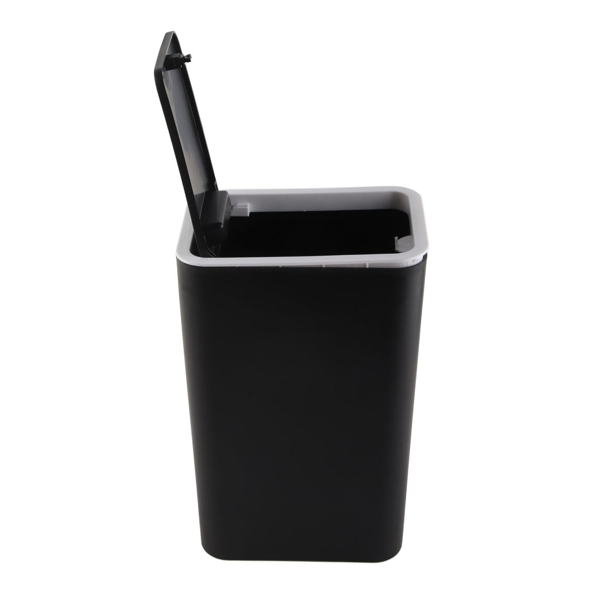 Household Garbage Cans Sealed Large Capacity Odorless With Press Top Plastic Trash Bin For Home Kitchen Living Room Bathroom Black