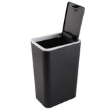 Household Garbage Cans Sealed Large Capacity Odorless With Press Top Plastic Trash Bin For Home Kitchen Living Room Bathroom Black - Extra Image