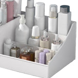 Makeup Organizer for Vanity Large Capacity Cosmetics Storage Box with Drawers for Cosmetics Lipsticks Nail Care Skincare White - Extra Image