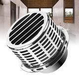 304 Stainless Steel Exhaust Hood Weatherproof Round Ventilation Grill Range Hood Exhaust Pipe Cover 150mm 304 Column Hood - 45-Degree Angle