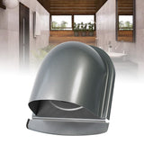 304 Stainless Steel Exhaust Hood Weatherproof Round Ventilation Grill Range Hood Exhaust Pipe Cover 100mm U Shaped - 45-Degree Angle