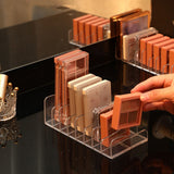 Eyeshadow Palettes Organizer Clear Divided Makeup Palettes Storage Rack for Dressing Table