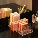 Eyeshadow Palettes Organizer Clear Divided Makeup Palettes Storage Rack for Dressing Table