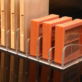 Eyeshadow Palettes Organizer Clear Divided Makeup Palettes Storage Rack for Dressing Table - Extra Image