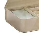 Desktop Storage Box Multi Compartments Plastic Simple Data Cable Organizer Box for Charger Earphones Phone Case Film