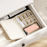 Desktop Storage Box Multi Compartments Plastic Simple Data Cable Organizer Box for Charger Earphones Phone Case Film - Extra Image