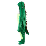 Dinosaur Robe Pajama Wearable Dinosaur Blanket Super Soft Dinosaur Blanket Hoodie for Kids Adults M 140cm - Front View