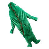 Dinosaur Robe Pajama Wearable Dinosaur Blanket Super Soft Dinosaur Blanket Hoodie for Kids Adults M 140cm - Extra Image