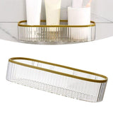 Plastic Wall Mount Organizer Punch Free Transparent White Adhesive Clear Organizer for Bathroom Kitchen Living Room - Rear View