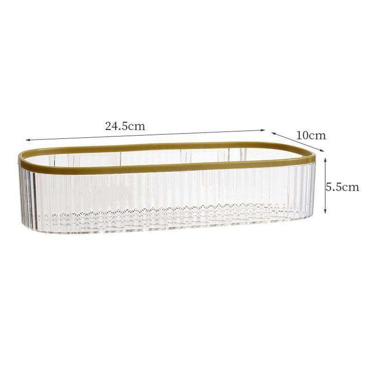 Plastic Wall Mount Organizer Punch Free Transparent White Adhesive Clear Organizer for Bathroom Kitchen Living Room