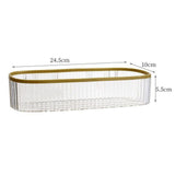 Plastic Wall Mount Organizer Punch Free Transparent White Adhesive Clear Organizer for Bathroom Kitchen Living Room - Extra Image