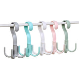 8 Pcs 4 Claws Closet Hangers 360 Degree Rotatable Closet Hanger Hook Thickened Strong Load Bearing Random Color - Front View