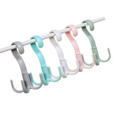 8 Pcs 4 Claws Closet Hangers 360 Degree Rotatable Closet Hanger Hook Thickened Strong Load Bearing Random Color - Side View
