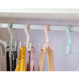 8 Pcs 4 Claws Closet Hangers 360 Degree Rotatable Closet Hanger Hook Thickened Strong Load Bearing Random Color - Extra Image