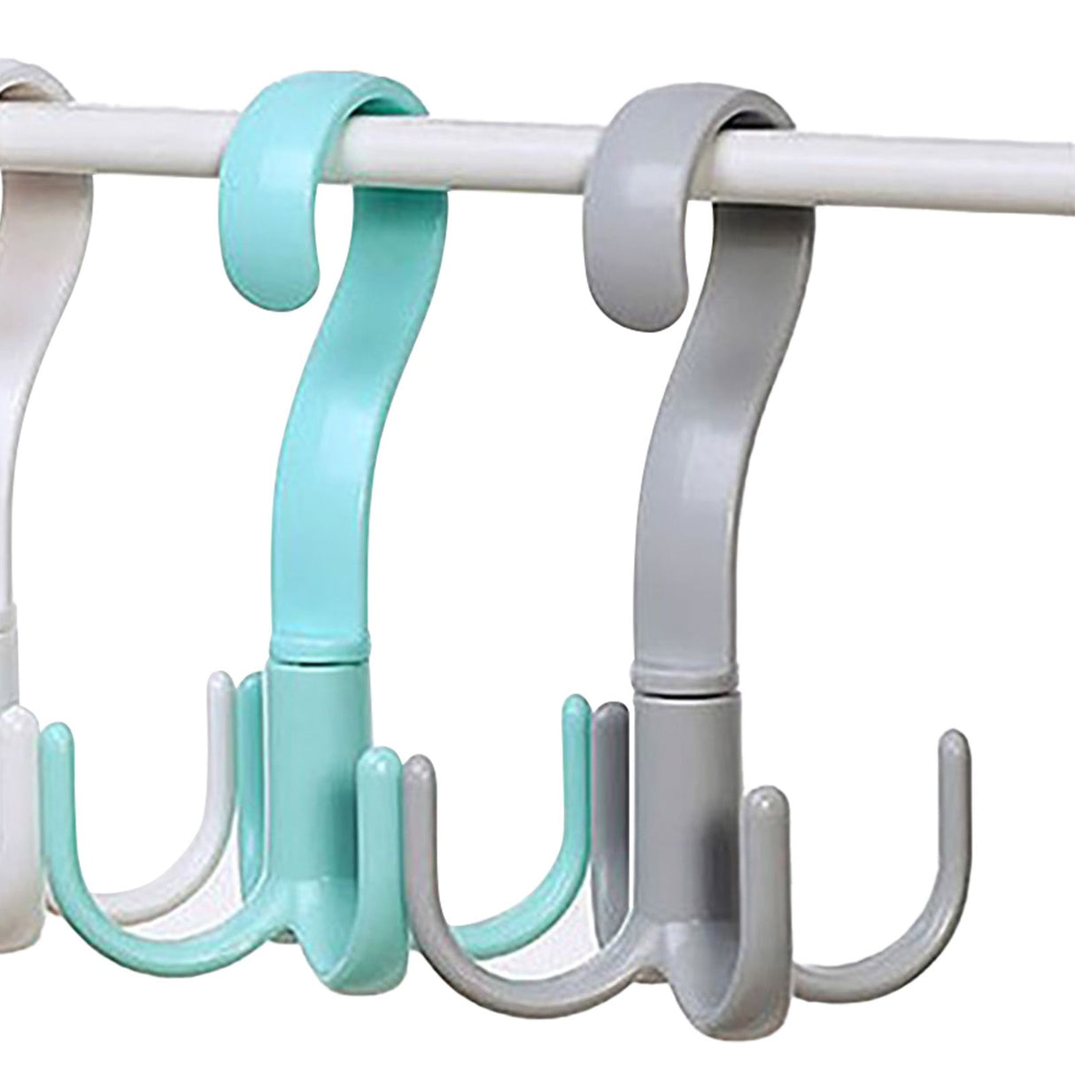 8 Pcs 4 Claws Closet Hangers 360 Degree Rotatable Closet Hanger Hook Thickened Strong Load Bearing Random Color