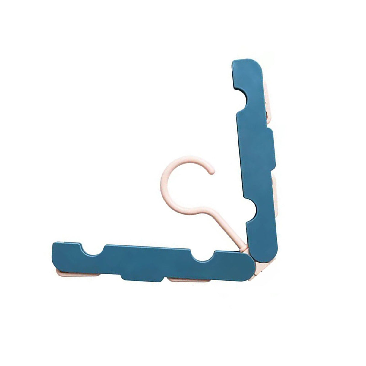 Clothes Hanger Rack Anti Slip Multifunctional Foldable Travel Hanger with Clips for Home Dorm Dark Blue