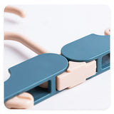 Clothes Hanger Rack Anti Slip Multifunctional Foldable Travel Hanger with Clips for Home Dorm Dark Blue
