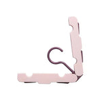 Clothes Hanger Rack Anti Slip Multifunctional Foldable Travel Hanger with Clips for Home Dorm Pink