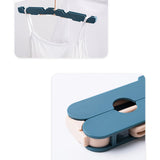 Clothes Hanger Rack Anti Slip Multifunctional Foldable Travel Hanger with Clips for Home Dorm Pink - Extra Image