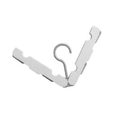 Clothes Hanger Rack Anti Slip Multifunctional Foldable Travel Hanger with Clips for Home Dorm Grey