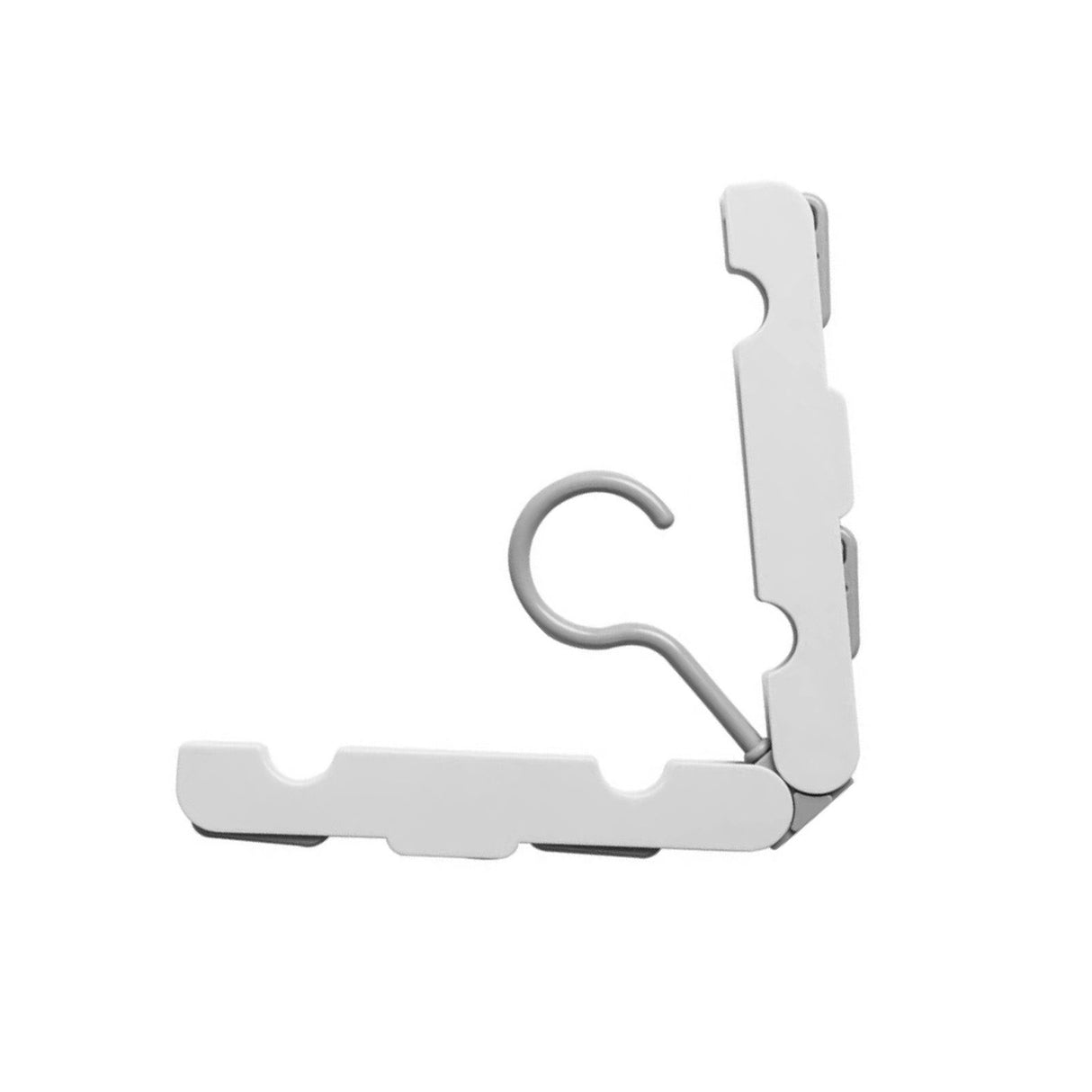 Clothes Hanger Rack Anti Slip Multifunctional Foldable Travel Hanger with Clips for Home Dorm Grey
