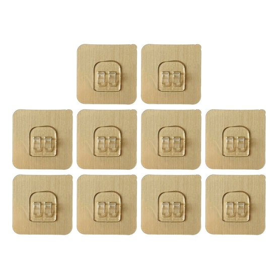 10Pcs Adhesive Hooks Kitchen Wall Hooks Reusable Seamless Hooks for Bathroom Kitchen Outdoor Hanging