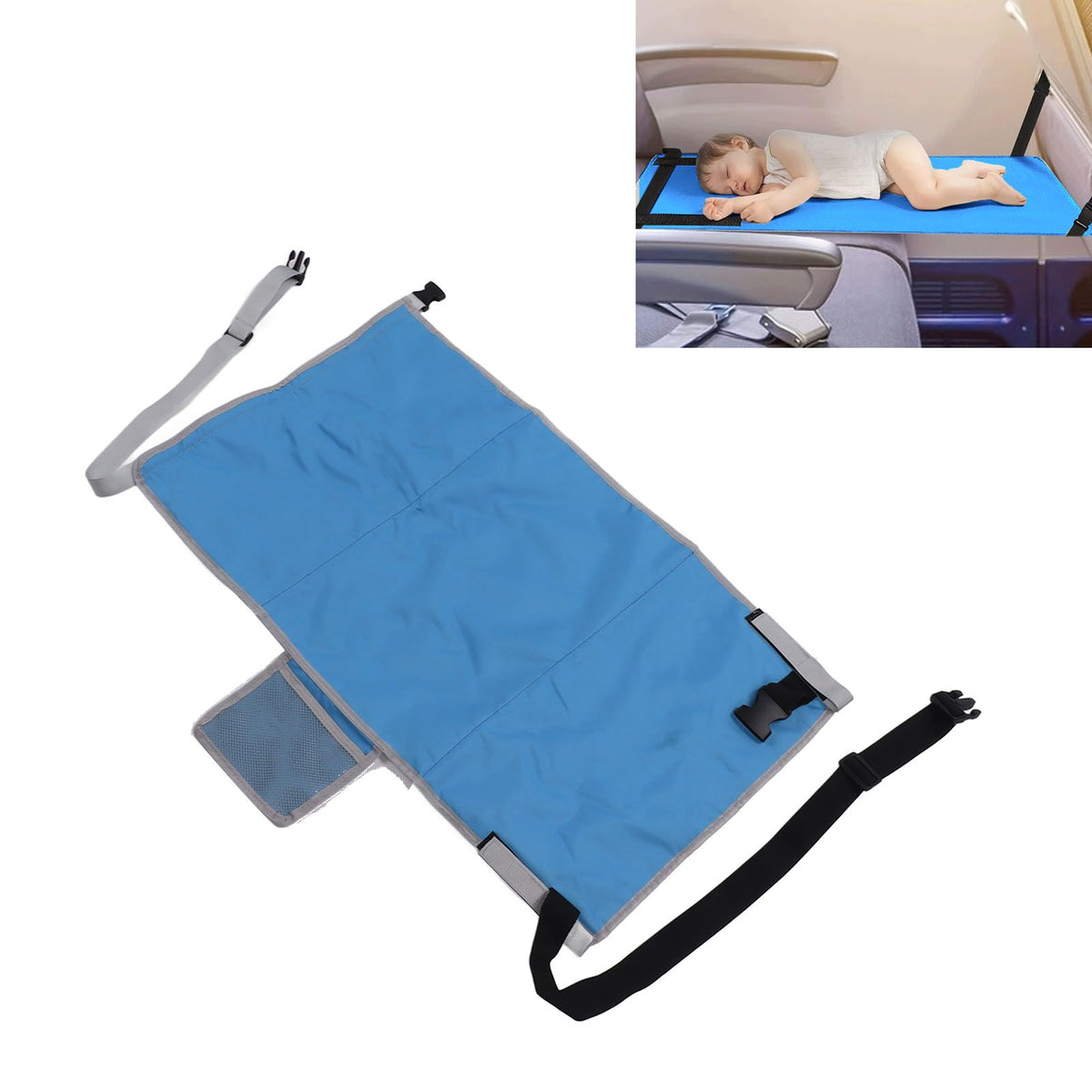 Airplane Seat Extender Portable Travel Foot Rest Airplane Must Haves for Toddlers Kids to Lie Down On Plane Blue