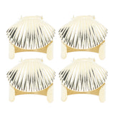 4Pcs Candle Snuffer Candle Extinguisher Metal Shell Pattern Automatic Candle Stopper for Candle Extinguishing Gold