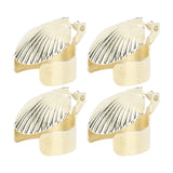 4Pcs Candle Snuffer Candle Extinguisher Metal Shell Pattern Automatic Candle Stopper for Candle Extinguishing Gold - Side View