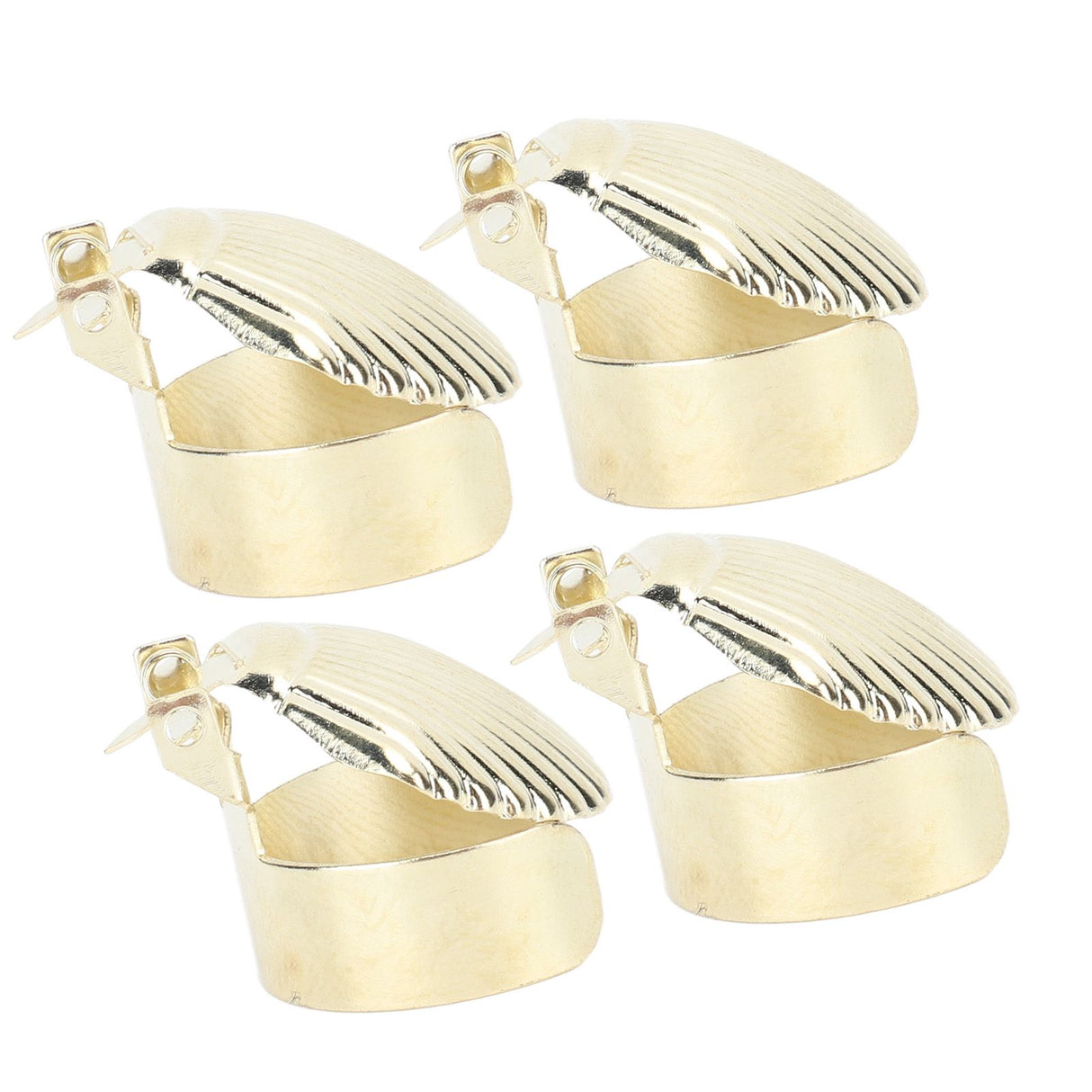 4Pcs Candle Snuffer Candle Extinguisher Metal Shell Pattern Automatic Candle Stopper for Candle Extinguishing Gold