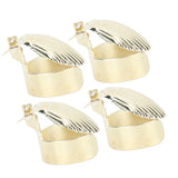 4Pcs Candle Snuffer Candle Extinguisher Metal Shell Pattern Automatic Candle Stopper for Candle Extinguishing Gold