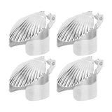 4Pcs Candle Snuffer Candle Extinguisher Metal Shell Pattern Automatic Candle Stopper for Candle Extinguishing Silver