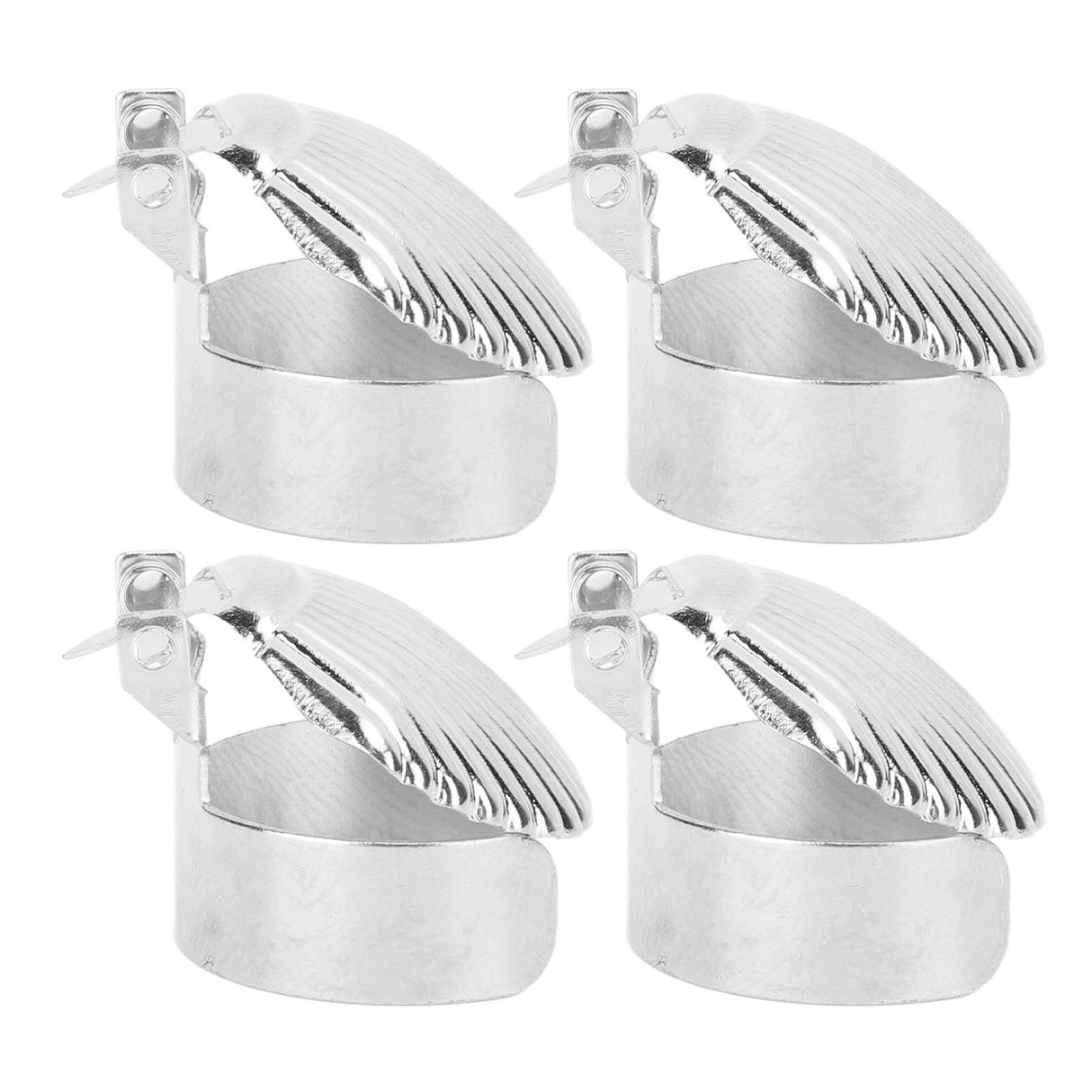 4Pcs Candle Snuffer Candle Extinguisher Metal Shell Pattern Automatic Candle Stopper for Candle Extinguishing Silver