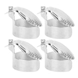 4Pcs Candle Snuffer Candle Extinguisher Metal Shell Pattern Automatic Candle Stopper for Candle Extinguishing Silver - Top-Down View