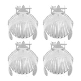 4Pcs Candle Snuffer Candle Extinguisher Metal Shell Pattern Automatic Candle Stopper for Candle Extinguishing Silver