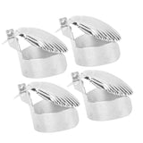 4Pcs Candle Snuffer Candle Extinguisher Metal Shell Pattern Automatic Candle Stopper for Candle Extinguishing Silver