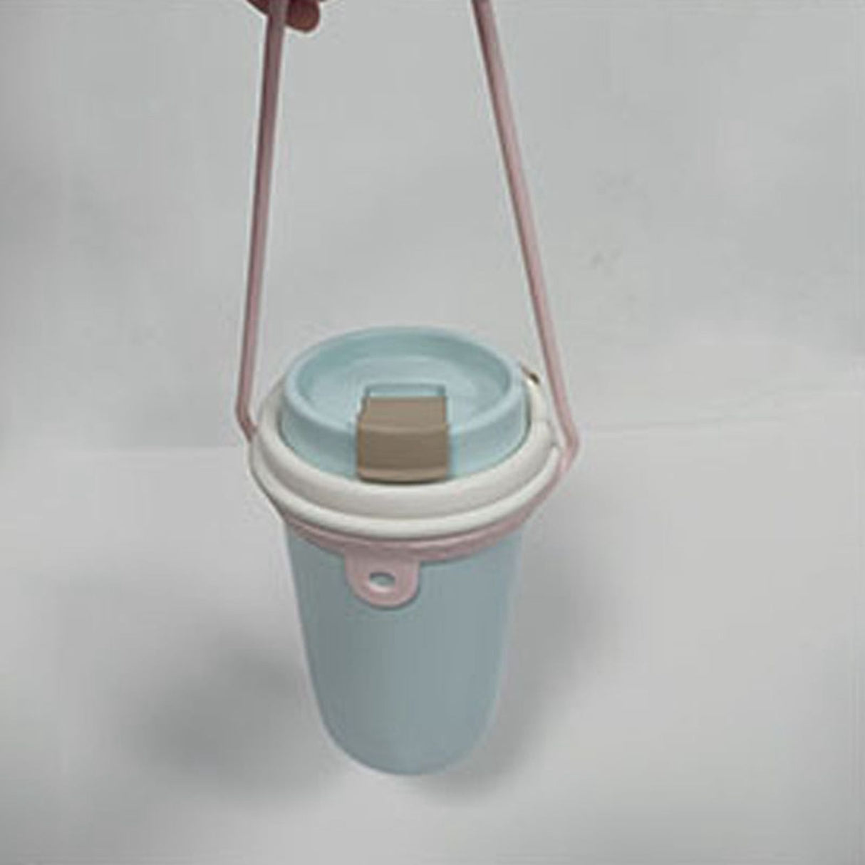 Silicone Coffee Carrier Reusable Portable Beverage Drink Cup Carrier Holder for Outdoor Travel Pink