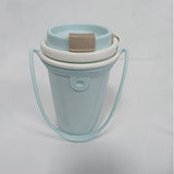 Silicone Coffee Carrier Reusable Portable Beverage Drink Cup Carrier Holder for Outdoor Travel Light Green