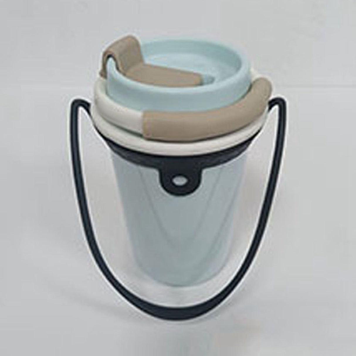 Silicone Coffee Carrier Reusable Portable Beverage Drink Cup Carrier Holder for Outdoor Travel Black