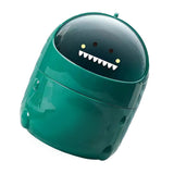 Desktop Trash Can Plastic with Lid Mini Small Cute Shaped for Dining Table Desk Home Office Easy Storage S Green