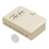 Desktop Organizer Box Data Cable Storage Case Plastic Book Design Home Decoration for Line Earbud Cream